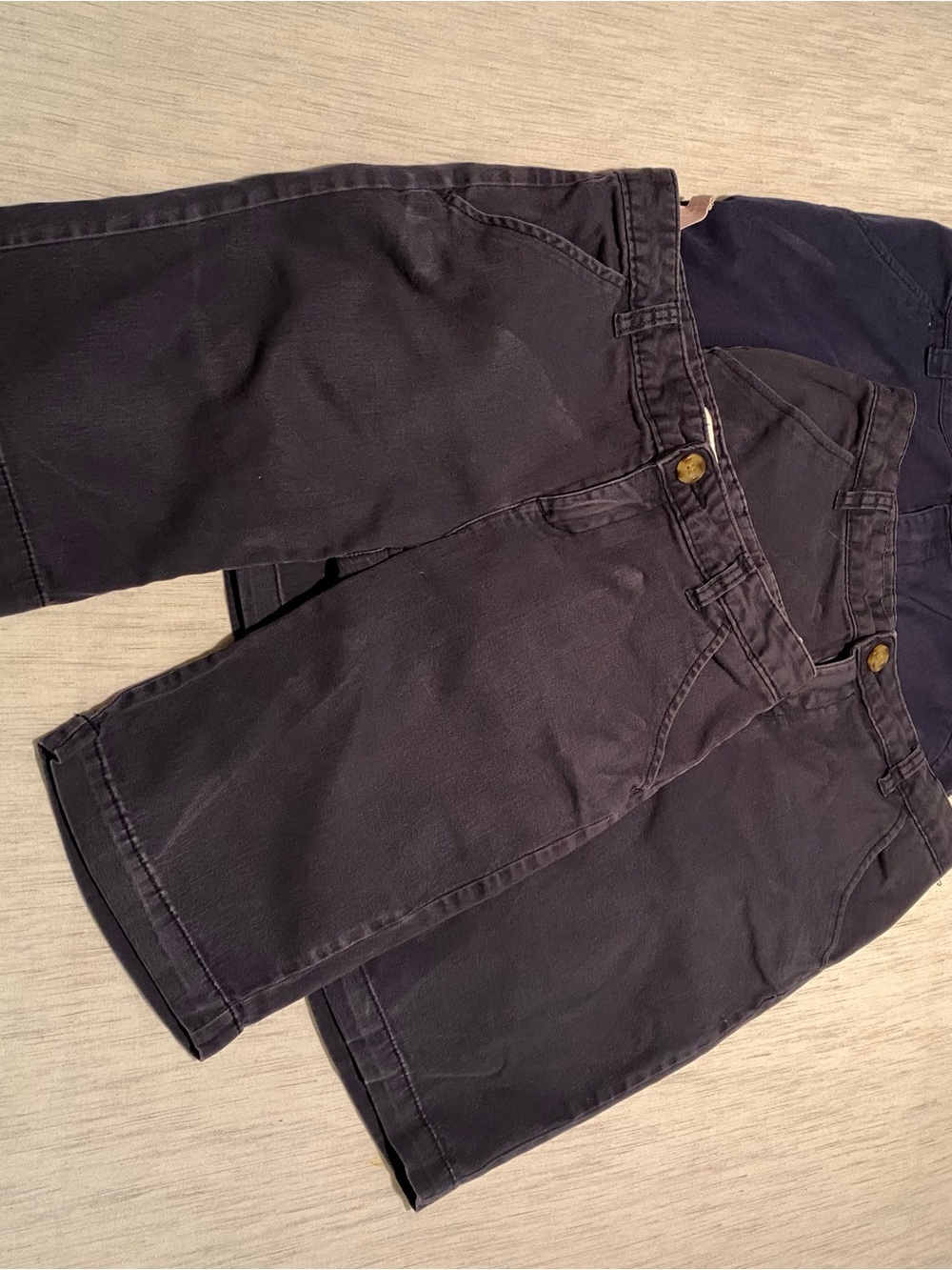 (3) Old Navy Dark Navy Cotton Chino Uniform Shorts Sz 16-18